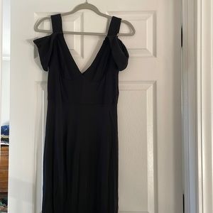 ABS off the shoulder with straps black jersey gown size Medium